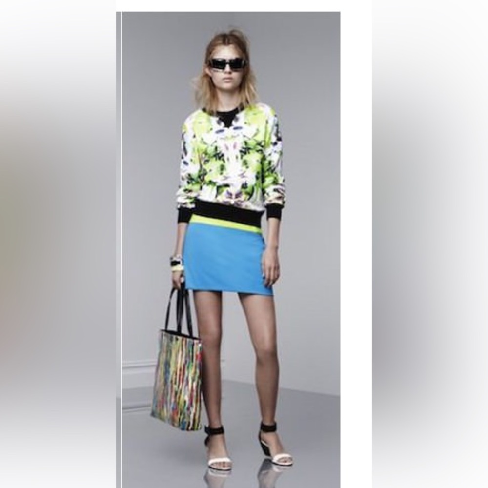 Prabal Gurung for Target Print Mesh Top Sz M